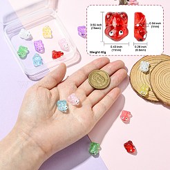 16Pcs 8 Colors Transparent Glass Enamel Beads&nbsp;GLAA-CJ0002-66