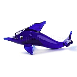 3D Dolphin Handmade Lampwork Display Decoration&nbsp;DJEW-C012-10