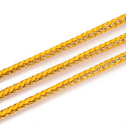 11mのポリコットンメタリック編みコード  壁掛け用  工芸  ギフト包装  ゴールド  2.5mm  約12.03ヤード（11m）/ロール&nbsp;OCOR-N008-01D