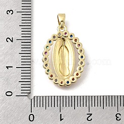 Brass Micro Pave Cubic Zirconia Pendants&nbsp;KK-P336-01G-G