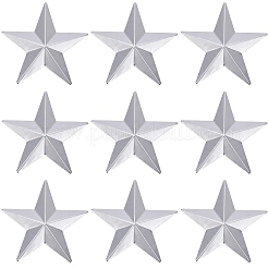 アイアン製カボション  スター  プラチナ  88x92x0.4mm&nbsp;IFIN-WH20009-01D-P