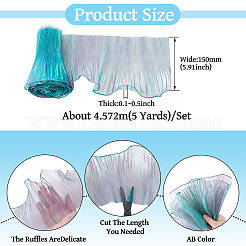 5 Yards Polyester Ruffled Ribbon&nbsp;OCOR-TA0004-06C