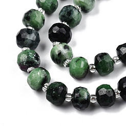Natural Ruby Zoisite Beads Strands&nbsp;G-N327-08W