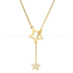 Star Alloy Crystal Rhinestone Lariat Necklaces for Women&nbsp;FS-WG0CF7B-01