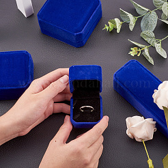 4Pcs 4 Style Square & Rectangle Velvet Necklace Boxes&nbsp;VBOX-BT0001-01A