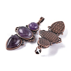 Natural Amethyst Pendants&nbsp;G-Q158-04-08
