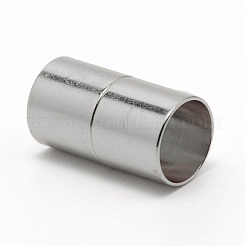 真鍮製マグネットクラスプ  コラム  革ブレスレット作りに  プラチナ  20x11mm&nbsp;FIND-TAC0002-074P