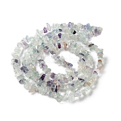 天然石蛍石ビーズ連売り  チップ  1.5~3.5x4.5~8.5x1.5~3.5mm  穴：0.5mm  約304~306個/連  30.16''（76.6cm）〜31.10''（79cm）&nbsp;G-D335-01