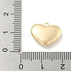 真鍮パヴェシェルハートチャーム  18KGP本金メッキ  12x15x4mm  穴：1.2mm&nbsp;KK-L211-016G