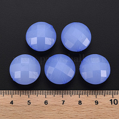 模造ゼリーアクリルビーズ  多面カット  フラットラウンド  ミディアムスレートブルー  18.5x12.5mm  穴：1.5mm  約220個/500g&nbsp;MACR-S373-94-E01
