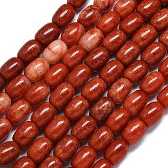 天然石マレーシアジェイドビーズ連売り  染め＆加熱  バレル  ファイヤーブリック  14x10~10.5mm  穴：1.2mm  約27個/連  15.16''~15.71''（38.5~39.9センチメートル）&nbsp;G-B165-D01-10x14mm