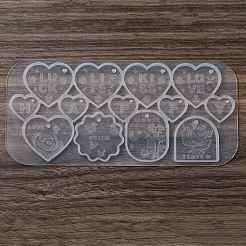 シリコンモールド  ハート  ホワイト  89x195x6.5mm  穴：1.8~2.7x1.8~3mm  内径：17~40x22~39mm&nbsp;LS-SIL-D301-04