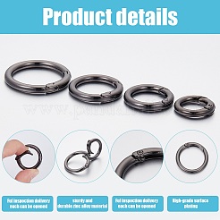 20Pcs 4 Styles Alloy Spring Gate Rings&nbsp;FIND-SP0001-50C