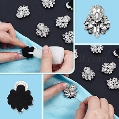 Glass Rhinestone Embroidery Sew on Ornament Accessories&nbsp;PATC-WH0021-070F