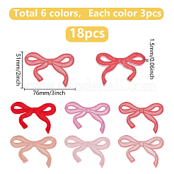 18Pcs 6 Colors Polyester Iron on/Sew On Patches&nbsp;PATC-WR0001-07