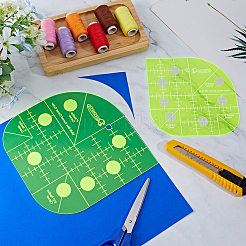 2Pcs 2 Styles Acrylic Alignment T-Shirt Rulers&nbsp;AJEW-DC0004-45