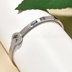 304 Stainless Steel Hinged Bangles for Women&nbsp;BJEW-F474-46P