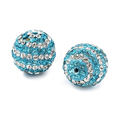 Stripe Pattern Polymer Clay Rhinestone Beads&nbsp;CLAY-NH0001-01D