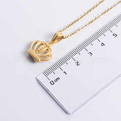Vintage Style Stainless Steel Crown Pendant Necklaces&nbsp;SF4689