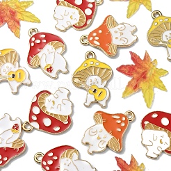 20Pcs 5 Style Autumn Theme Alloy Enamel Pendants&nbsp;ENAM-FS0001-54