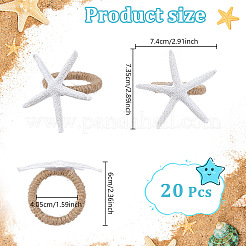 Resin Starfish Napkin Rings&nbsp;AJEW-WH0270-943