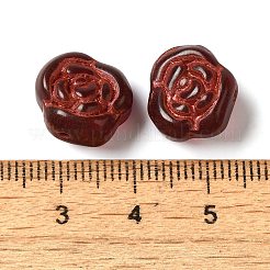 不透明なランプワークビーズ  ローズ  暗赤色  13x8mm  穴：1mm  約58~70個/100g&nbsp;LAMP-P065-02B-20
