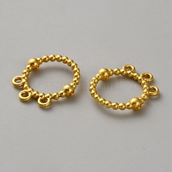 合金ビーズフレーム  フラットラウンド  ゴールドカラー  17.8x16x3mm  穴：1.4mm＆1.5mm&nbsp;FIND-WH20031-19B-G