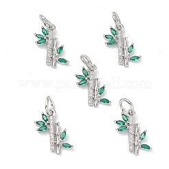 Rack Plating Brass Pave Cubic Zirconia Charms&nbsp;KK-G464-08P