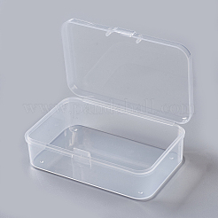 プラスチックビーズ収納ケース  長方形  透明  10.5x7.7x2.6cm&nbsp;X-CON-F005-14-B