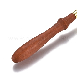 真鍮のワックスは、スプーンを溶かすスティック  木製ハンドル付き  ゴールドカラー  111x30x15.3mm&nbsp;AJEW-I043-03G