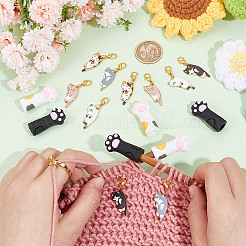 DIY Cat & Paw Print Knitting Tool Sets&nbsp;HJEW-NB00096