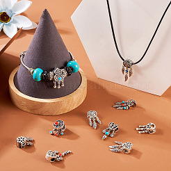 20Pcs 10 Styles Tibetan Style Alloy European Dangle Charms&nbsp;FIND-KS0001-30