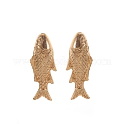 女性用合金スタッドピアス  魚  ゴールドカラー  53x20mm&nbsp;WGEFB89-01