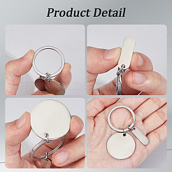 30Pcs Stainless Steel Keychain&nbsp;KEYC-BBC0001-01