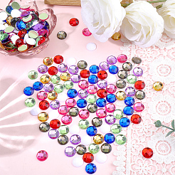 240Pcs 8 Colors Acrylic Rhinestone Cabochons&nbsp;GACR-CY0001-01