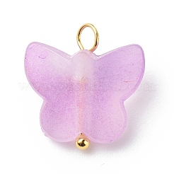 Frosted Two Tone Spray Painted Transparent Acrylic Pendants&nbsp;PALLOY-JF01810-02