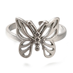 304 Stainless Steel Cuff Rings&nbsp;RJEW-Z074-18P
