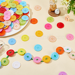 240pcs 12 Colors Plastic Button&nbsp;KY-CP0001-01