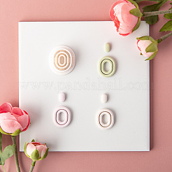 Oval Shape Resin Clay Cutters for Earring Making&nbsp;PW-WG30656-01