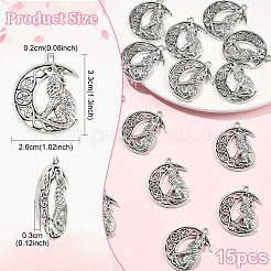15Pcs Tibetan Style Alloy Pendants&nbsp;FIND-YW0011-12