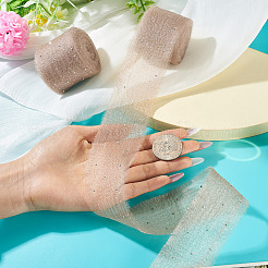 2Rolls Polyester Hot-fix Rhinestone Raw Edges Ribbon&nbsp;OCOR-TA0003-95G