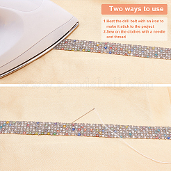 3Yards 3 Style Plastic Glitter Hotfix with Resin Rhinestone&nbsp;DIY-BC0003-35