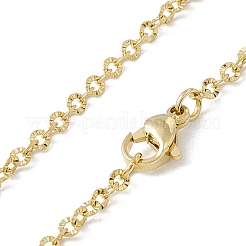 PVD Vacuum Plating 304 Stainless Steel Rolo Chains Necklace for Women&nbsp;STAS-E001-10G