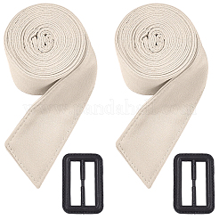 2Pcs Tie a Knot Polyester Waist Belt with Plastic Buckle&nbsp;AJEW-GF0014-53C