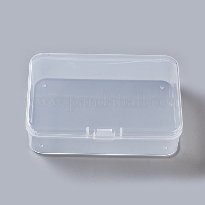 プラスチックビーズ収納ケース  長方形  透明  9.5x6.6x2.6cm&nbsp;CON-F005-14-C-1