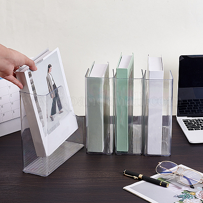 4Pcs Transparent Acrylic File Folder Holders&nbsp;AJEW-GA0009-48-1