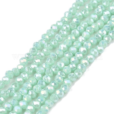 Electroplate Glass Beads Strands&nbsp;EGLA-A044-P1mm-B14-1