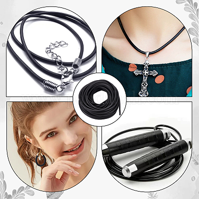 ニトリルゴムコード1巻 合成ゴム丸紐 ブラック 6mm 約16.40ヤード（15m