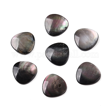 天然石ブラックリップシェルカボション  三角形  9x9x1.5mm&nbsp;SSHEL-T017-09-1