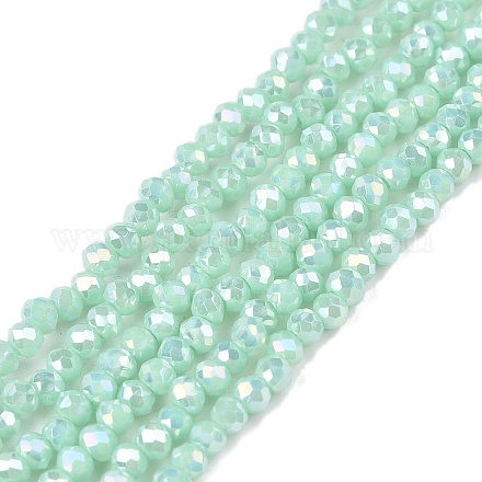 Electroplate Glass Beads Strands EGLA-A044-P1mm-B14-1